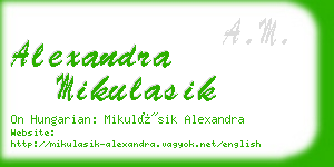 alexandra mikulasik business card